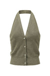 SWAYING 25 Early Autumn Halter Cashmere Vest SW-SW25PF1T16C1-LV Green